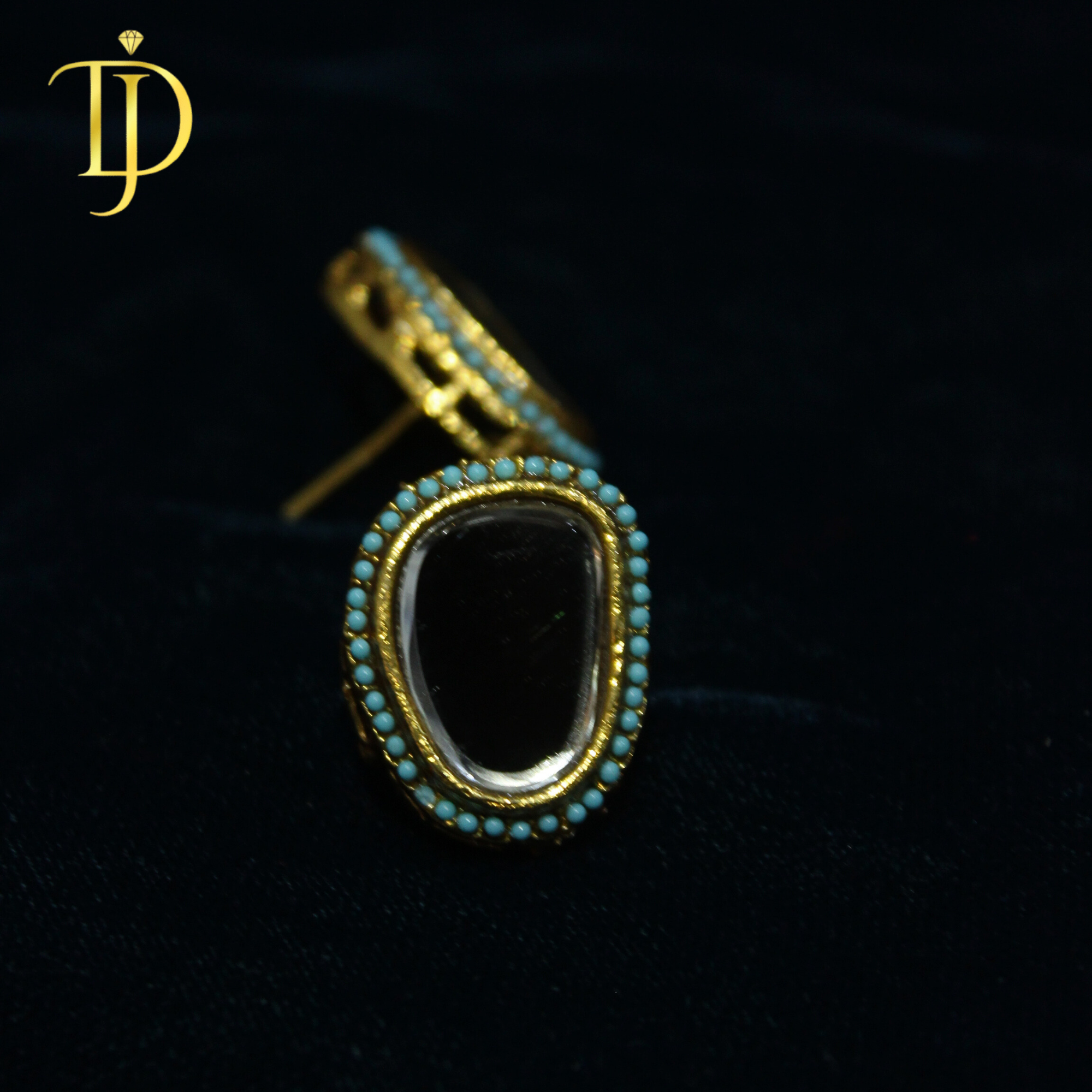 Turquoise Mirage Studs – Elegant Minimalist Turquoise Gemstone Earrings