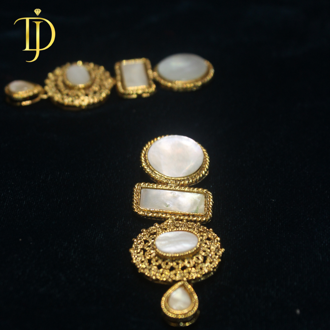 Zaveri 3-in-1 Multi-Style Earring Set - Ruby, Turquoise & Pearl Collection