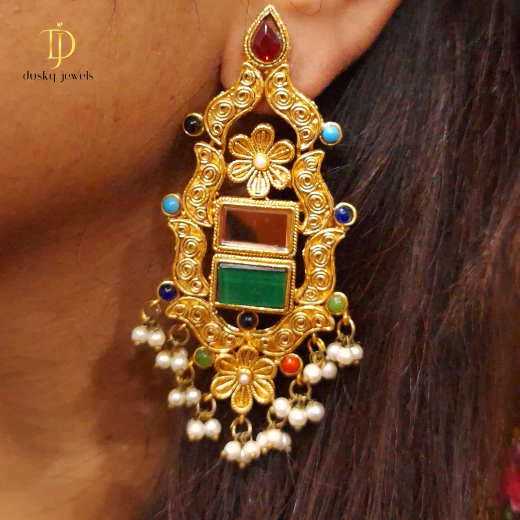 Rajwadi Earrings – Royal Traditional Statement Jewelry with Regal Elegance