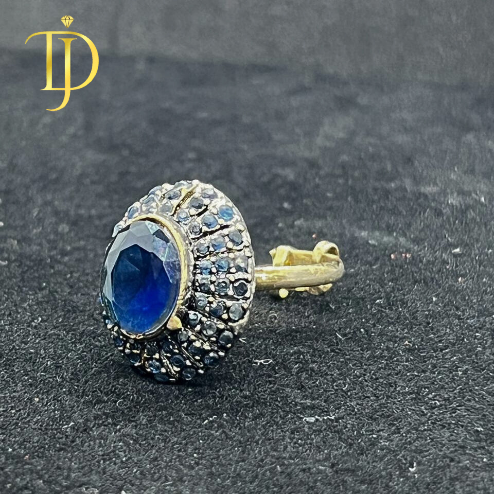 Royal Red Ruby Halo Statement Ring – Vintage Luxury Cocktail Ring for Women