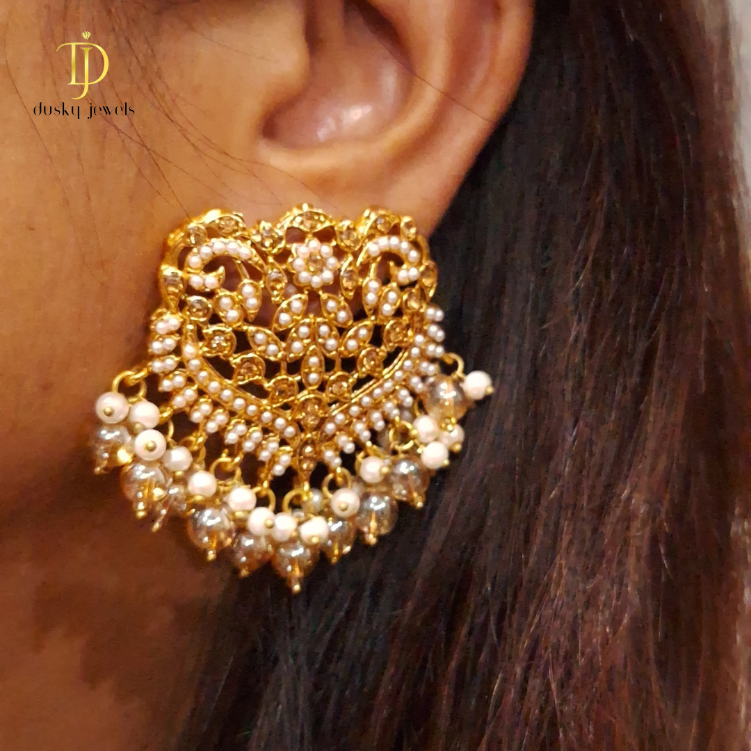 Anarkali Royal Drop Earrings – Classic Mughal Elegance