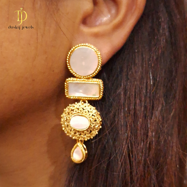 White Pearl Earrings