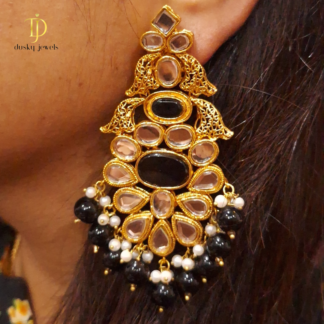Kohl Kajal Statement Earrings – Bold & Mystical Elegance