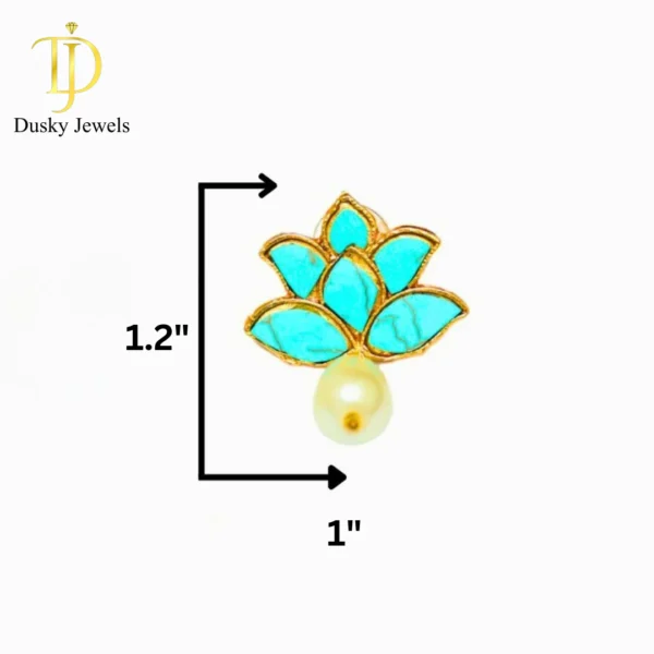 Crimson Crown Blue Earrings - Image 5